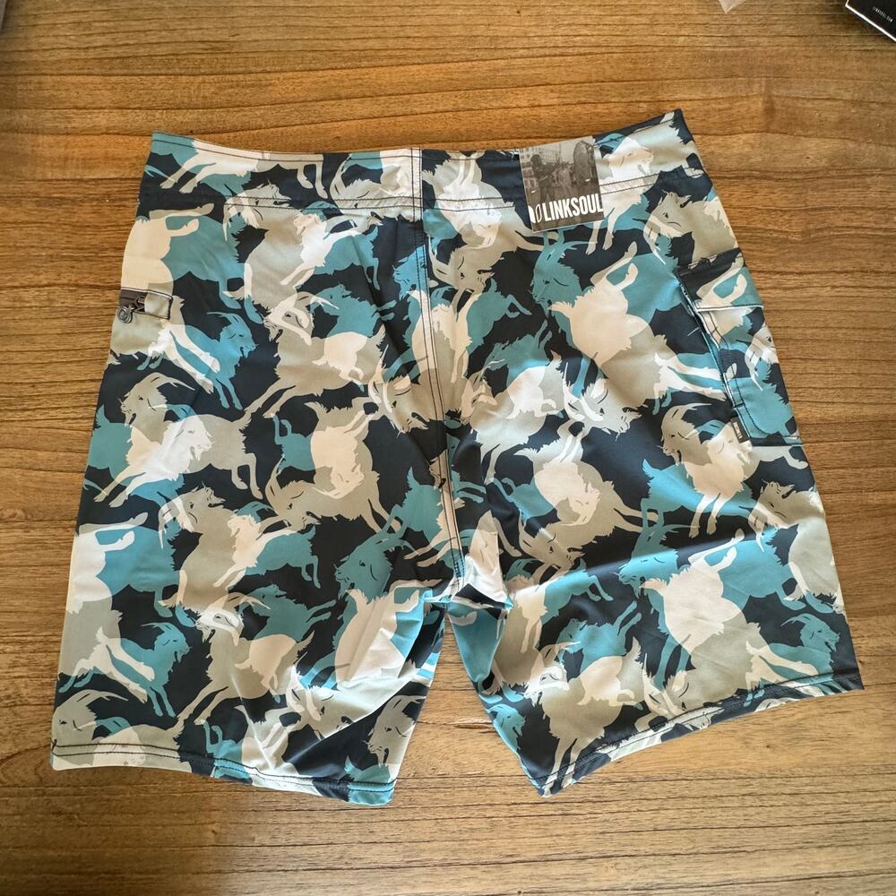 Linksoul Printed Stormer Boardshort - Size 31 - Picture 2 of 8